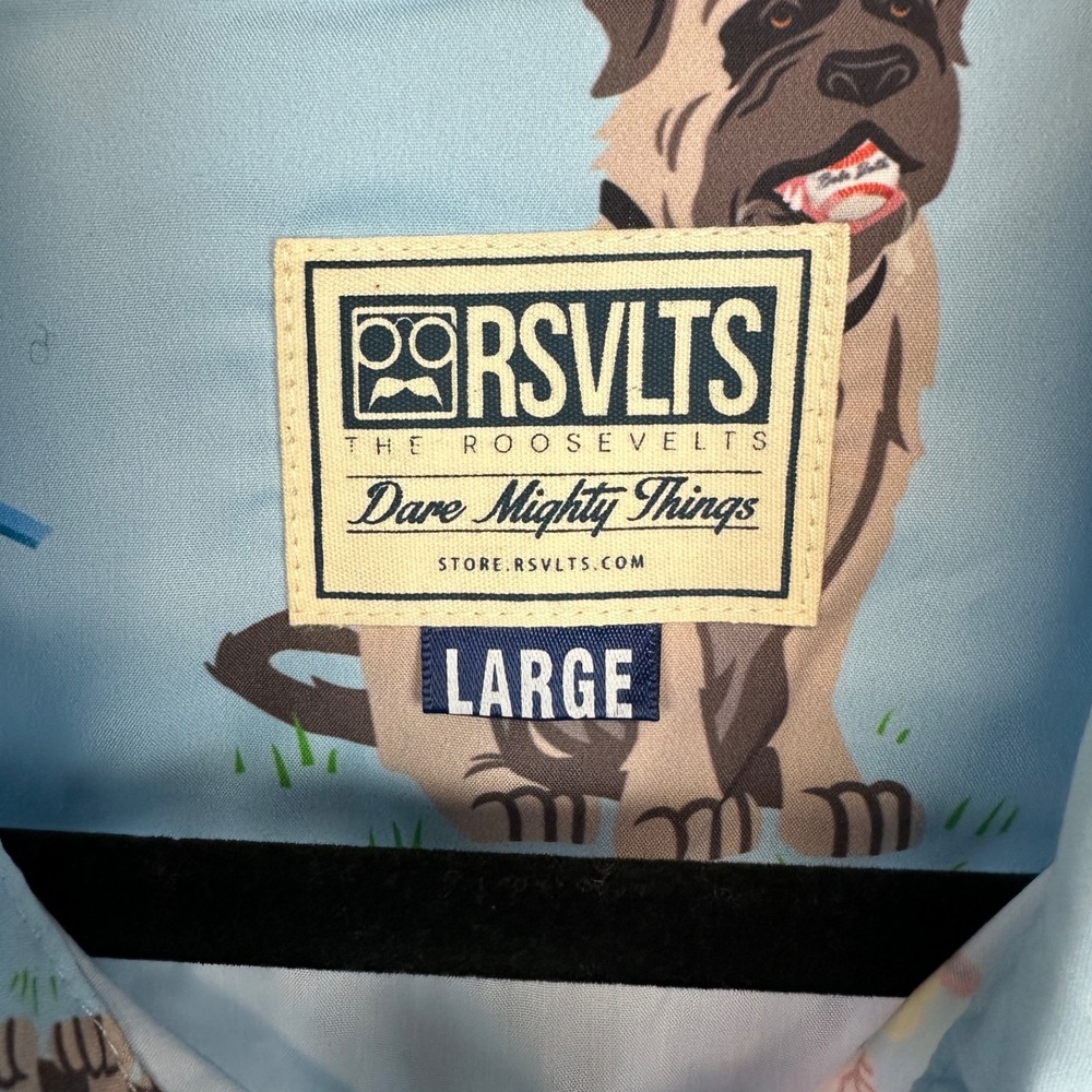 The Roosevelts RSVLTS 90s Sandlot Shirt Wendy Peffercorn Lifeguard Dog Large NWT - Picture 5 of 11